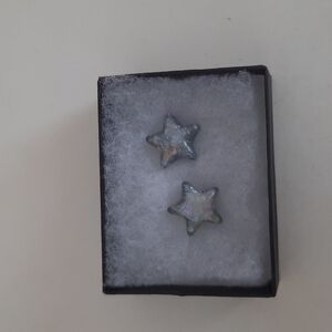 Iridescent star stud earrings new